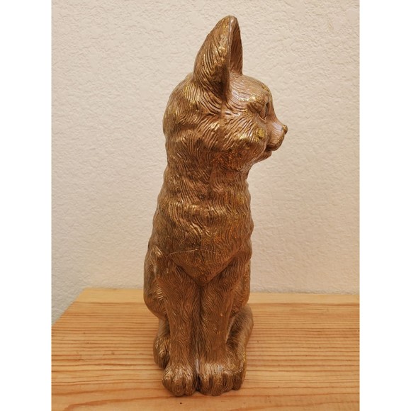 Realism Decor - Gold Cat Kitten- Tabletop‎ Display 12"x6" - Picture 8 of 8